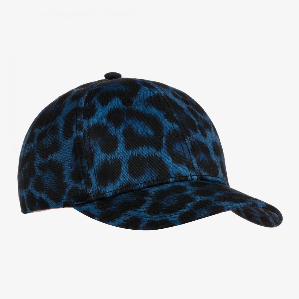 Molo - Girls Blue Jaguar Print Cap | Childrensalon