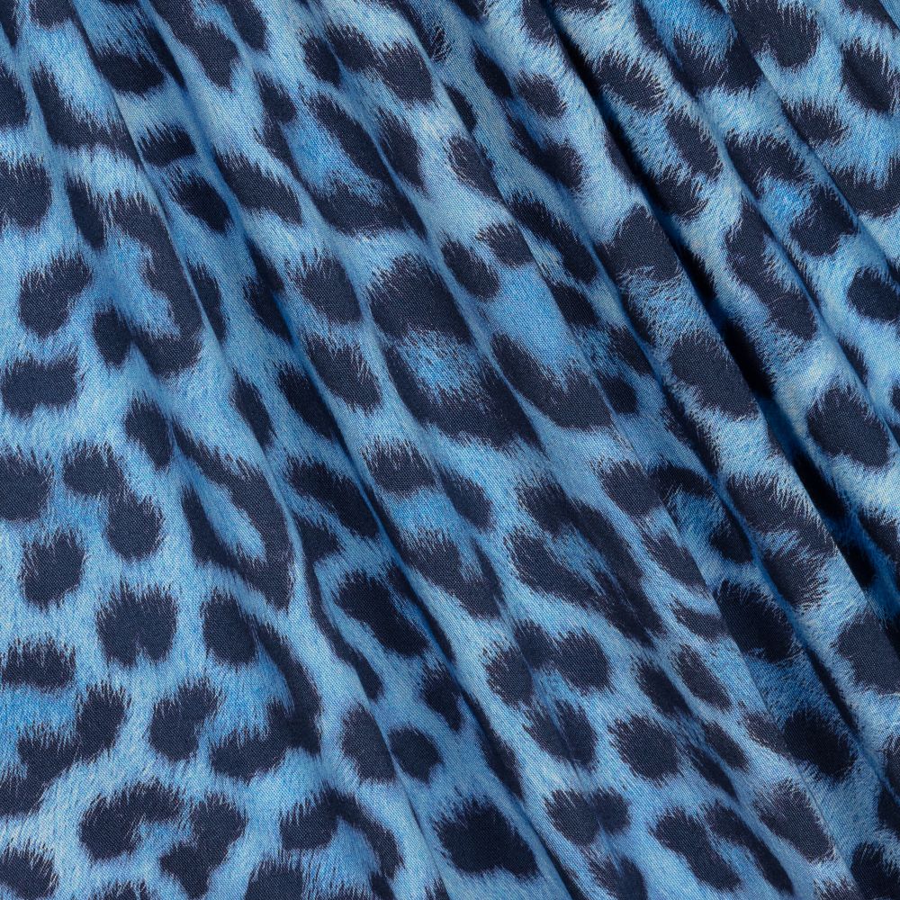 Molo-Girls Blue Jaguar Print Dress | Childrensalon Outlet