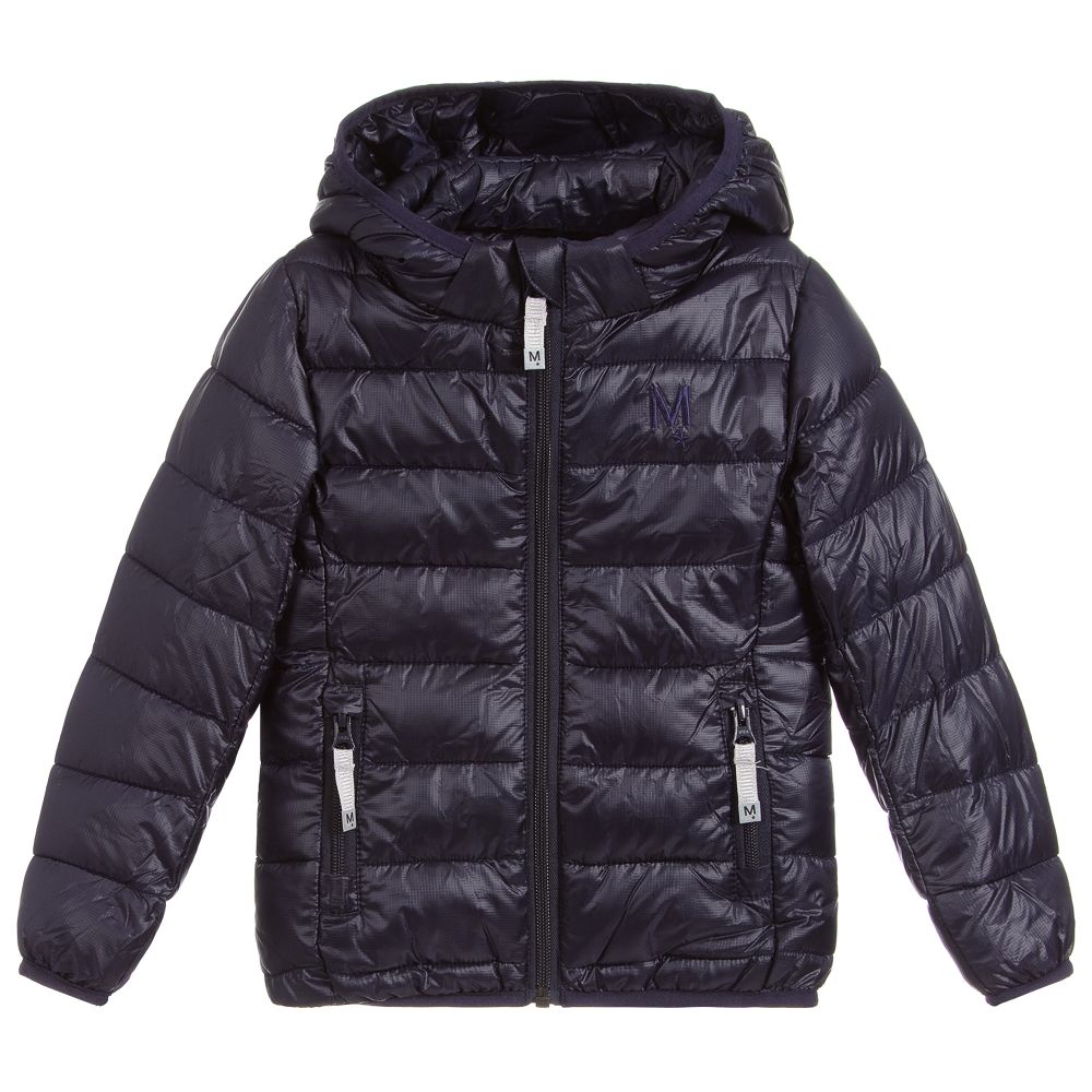 Molo - Girls Blue Quilted Jacket | Childrensalon Outlet