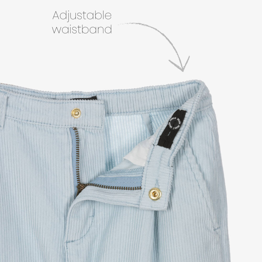 Molo-Мягкие голубые вельветовые брюки для девочек | Childrensalon Outlet