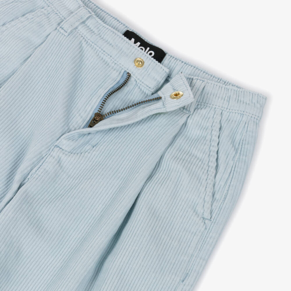 Molo-Мягкие голубые вельветовые брюки для девочек | Childrensalon Outlet