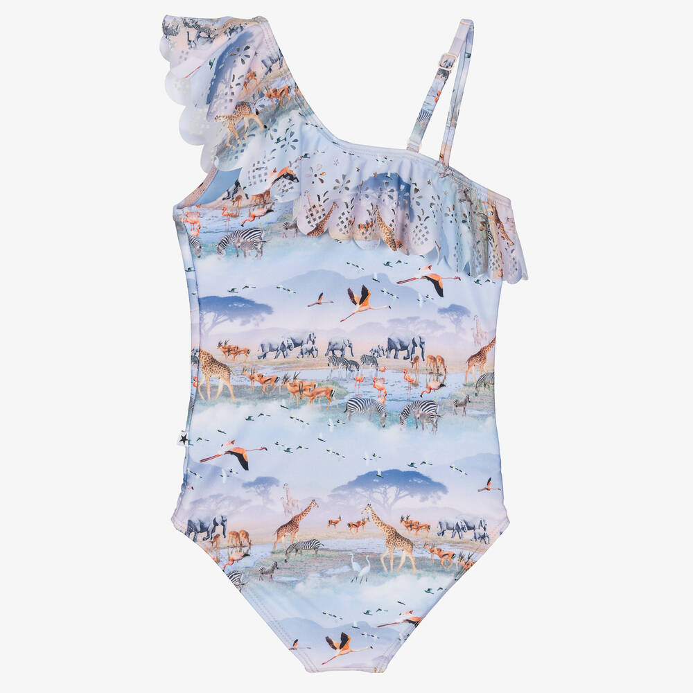 Molo-Голубой купальник с принтом Savanna (UPF50+) | Childrensalon Outlet