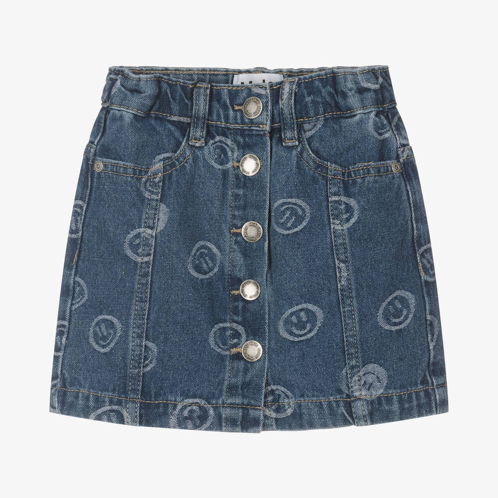 Molo - Синяя джинсовая юбка со смайлами | Childrensalon
