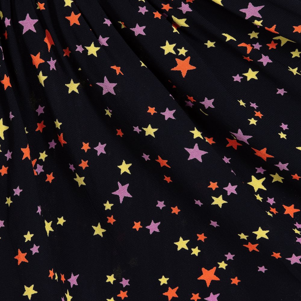 Molo-Girls Blue Viscose Stars Dress | Childrensalon Outlet