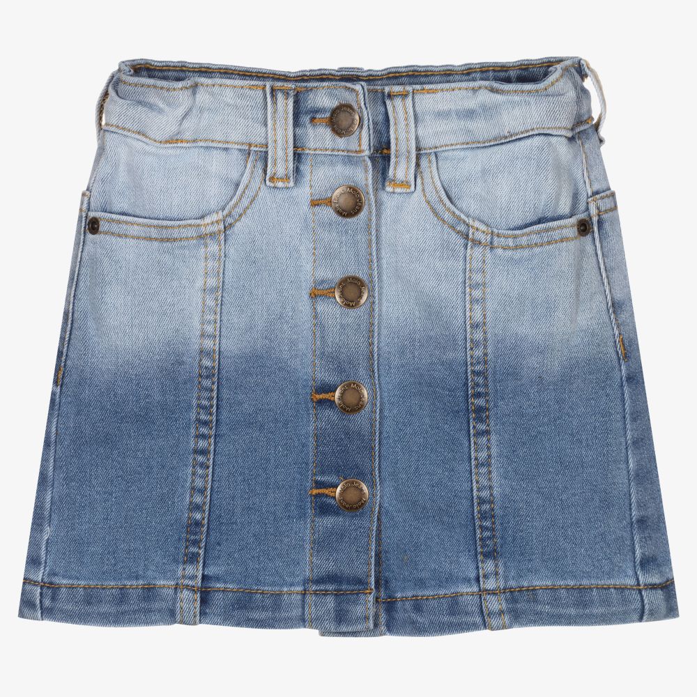 Molo - Girls Blue Wash Denim Skirt | Childrensalon