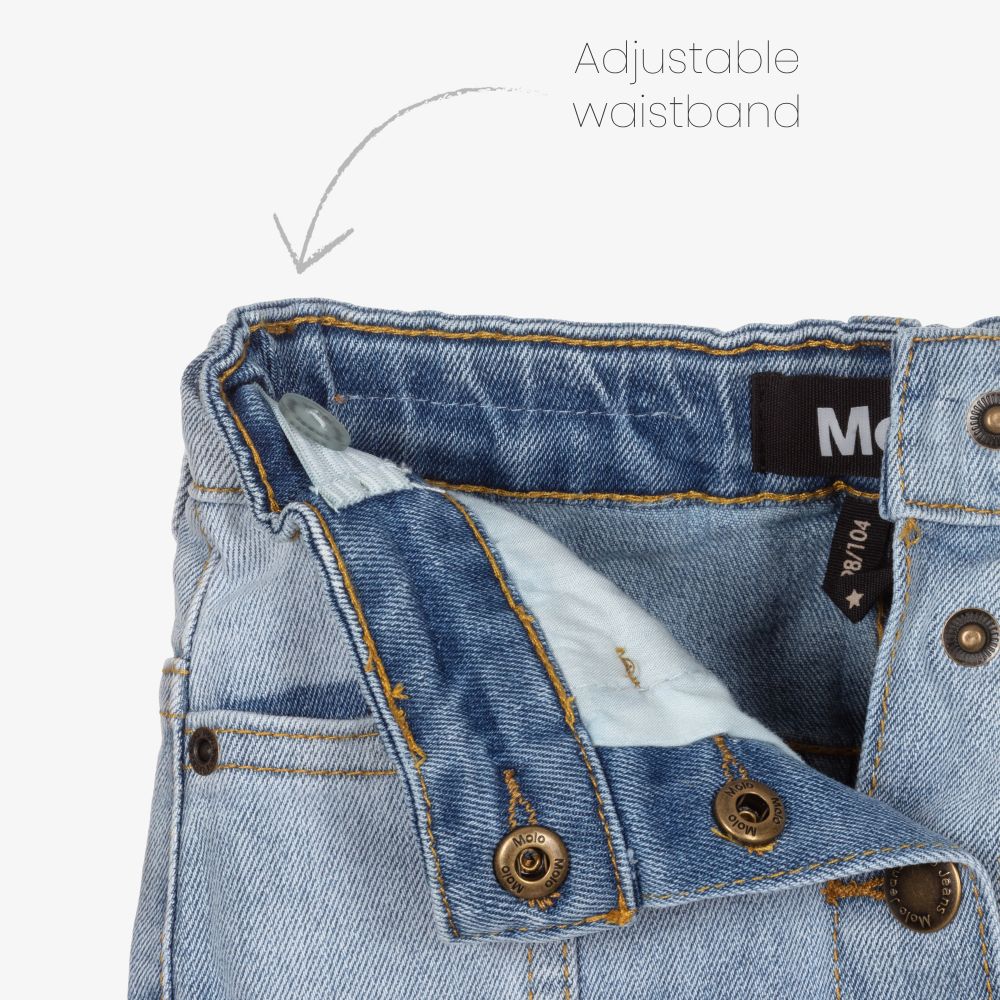 Molo-Girls Blue Wash Denim Skirt | Childrensalon Outlet