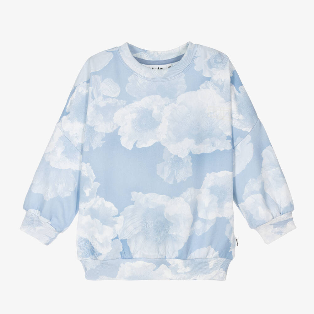 Molo-Бело-голубой свитшот с облаками | Childrensalon Outlet