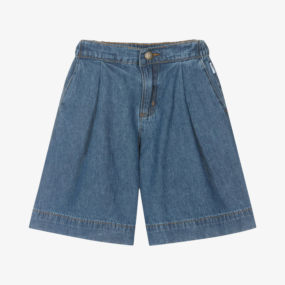 Molo - Weite Chambray-Shorts in Blau (M) | Childrensalon