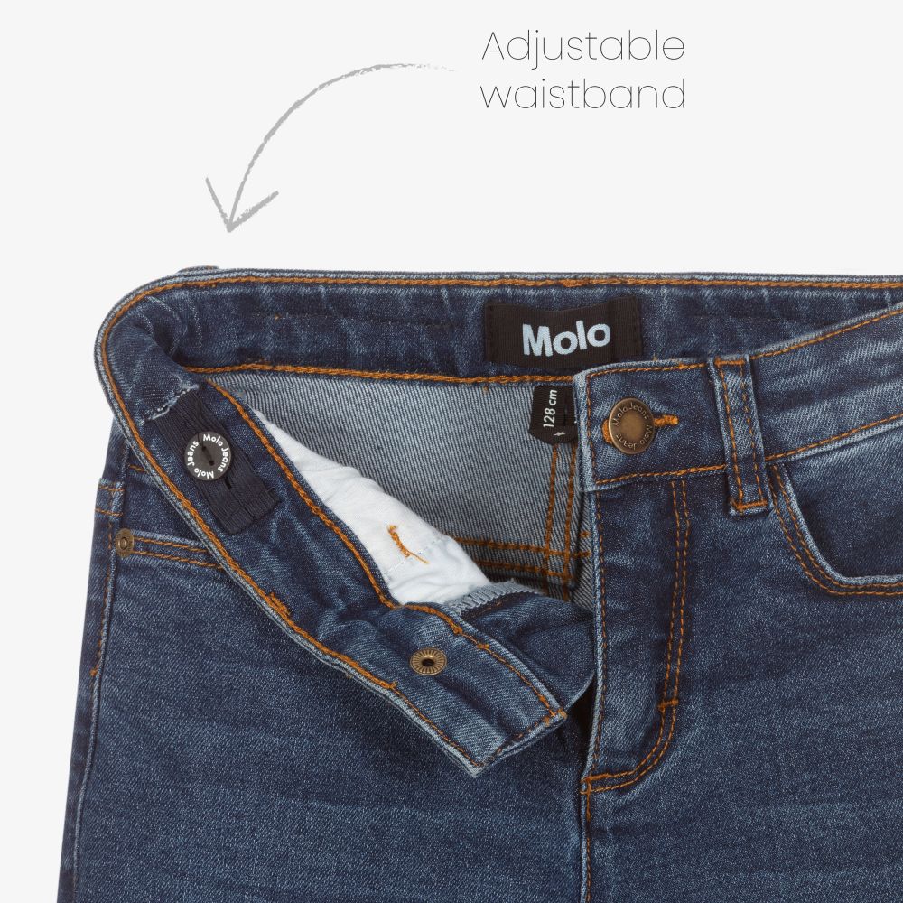 Molo-جينز تينز بناتي مزيج قطن دنيم لون أزرق | Childrensalon Outlet