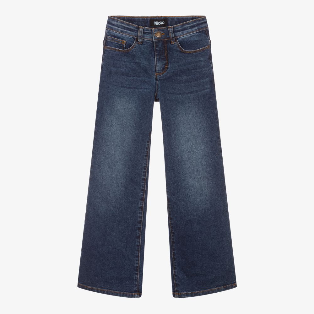 Molo - Blaue Jeans mit weitem Bein (M) | Childrensalon