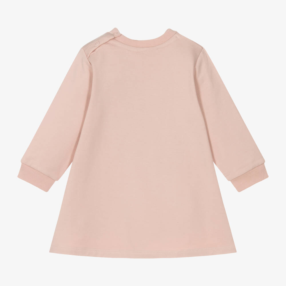 Molo-Girls Blush Cat Cotton Dress | Childrensalon Outlet