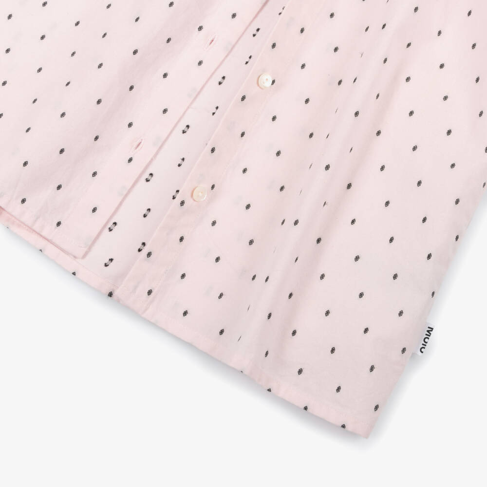 Molo-Girls Blush & Ebony Polka Blouse | Childrensalon Outlet