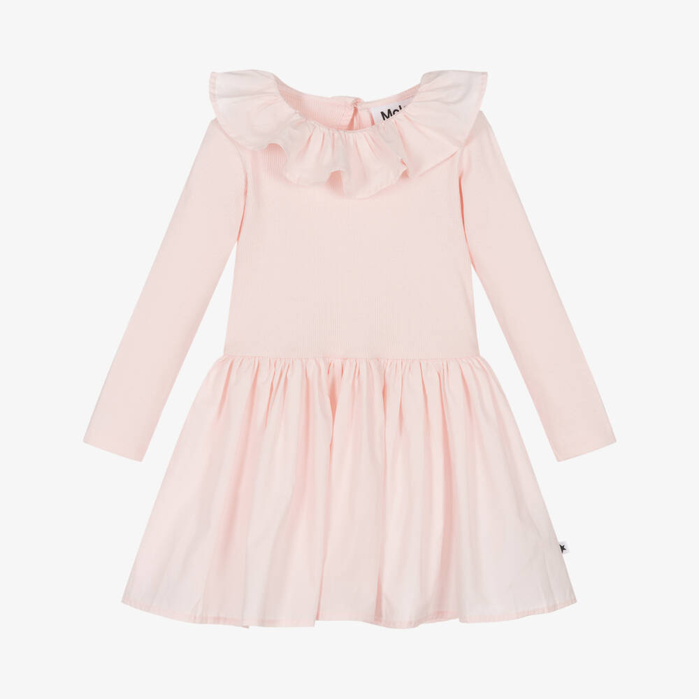 Molo-Girls Blush Organic Cotton Frock | Childrensalon Outlet