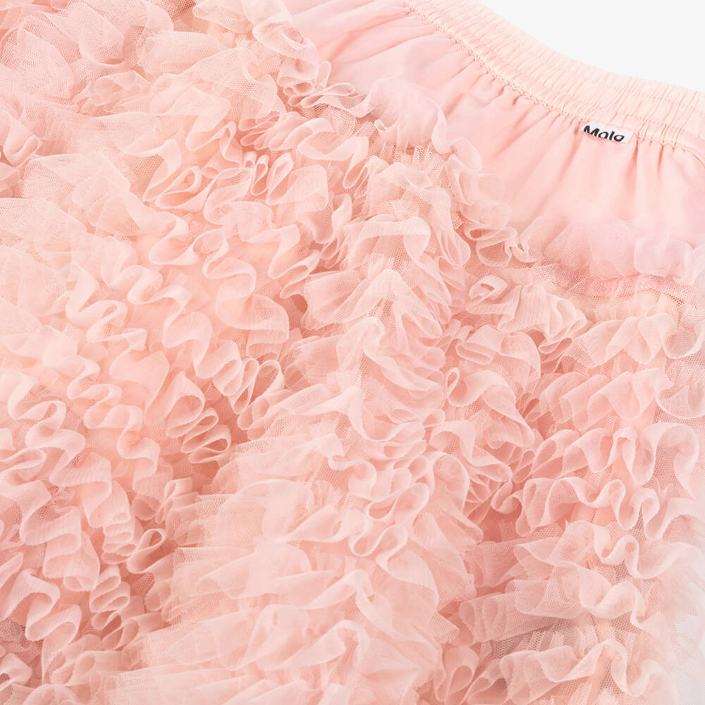 Molo-Розовая юбка из фатина с оборками для девочек | Childrensalon Outlet