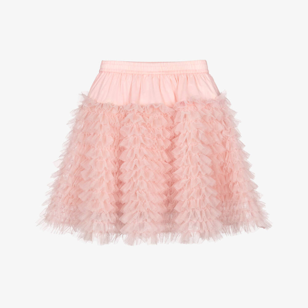 Molo-Розовая юбка из фатина с оборками для девочек | Childrensalon Outlet