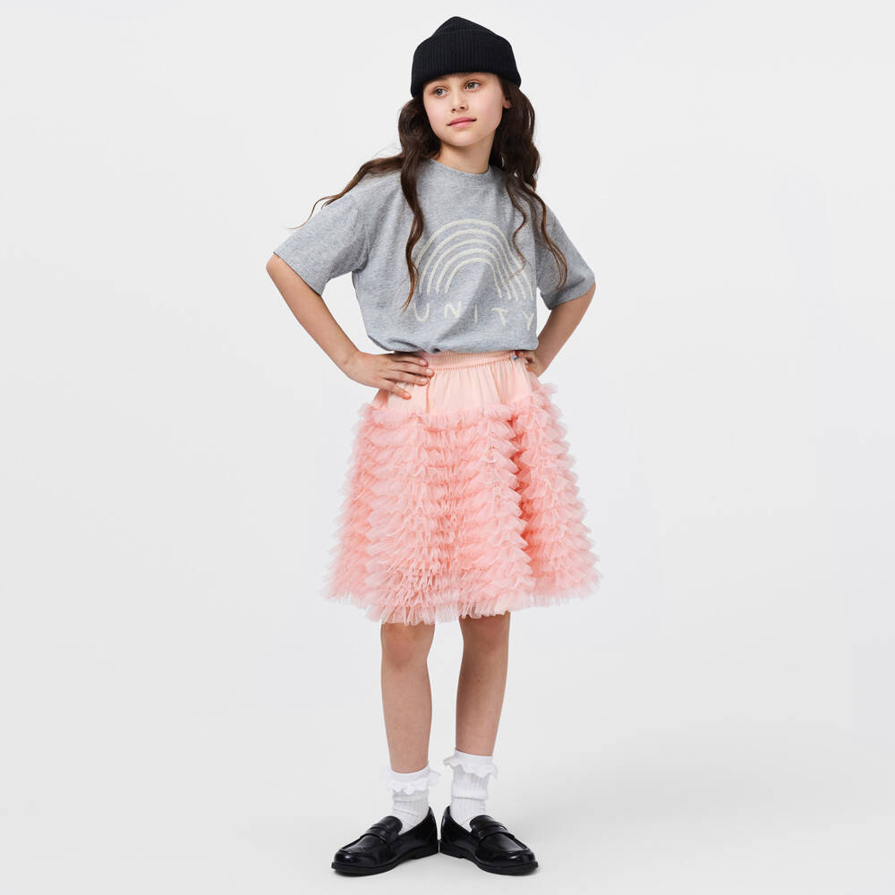 Molo-Розовая юбка из фатина с оборками для девочек | Childrensalon Outlet