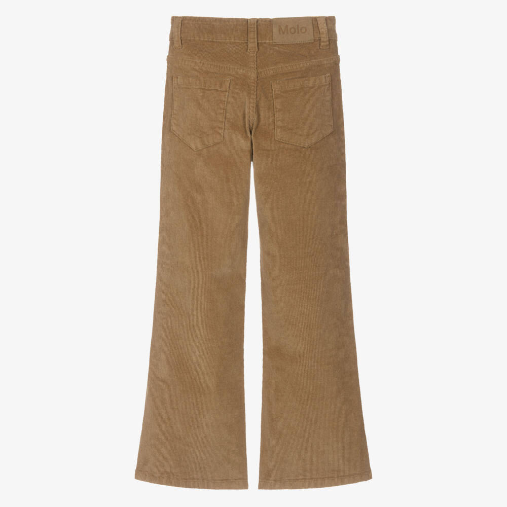 Molo-Коричневые вельветовые расклешенные брюки для девочек | Childrensalon Outlet