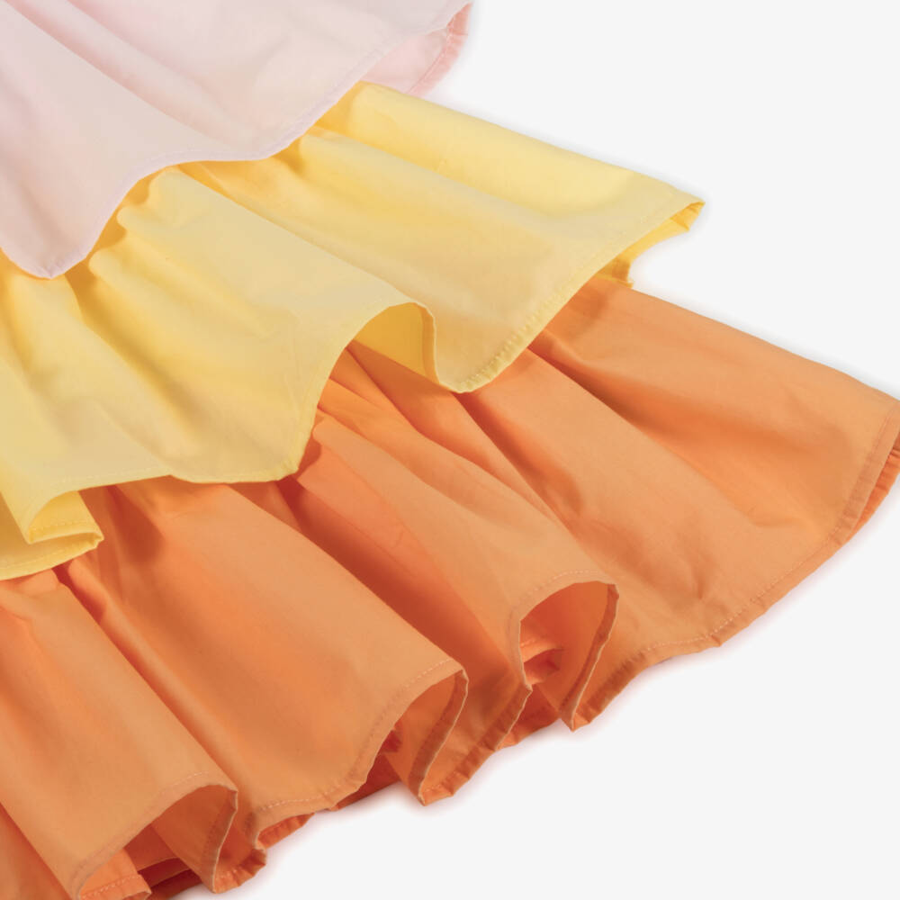 Molo-Girls Charming Pink & Yellow Ruffle Dress | Childrensalon Outlet