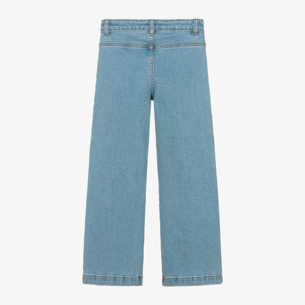 Molo-Широкие брюки чистого голубого цвета для девочек | Childrensalon Outlet