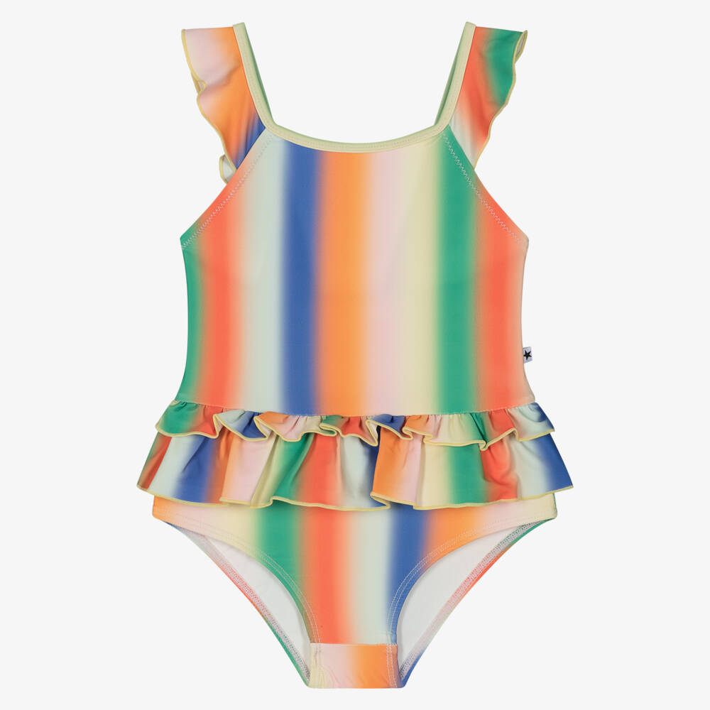 Molo-Girls Colorful Ruffle Swimsuit Delight | Childrensalon Outlet