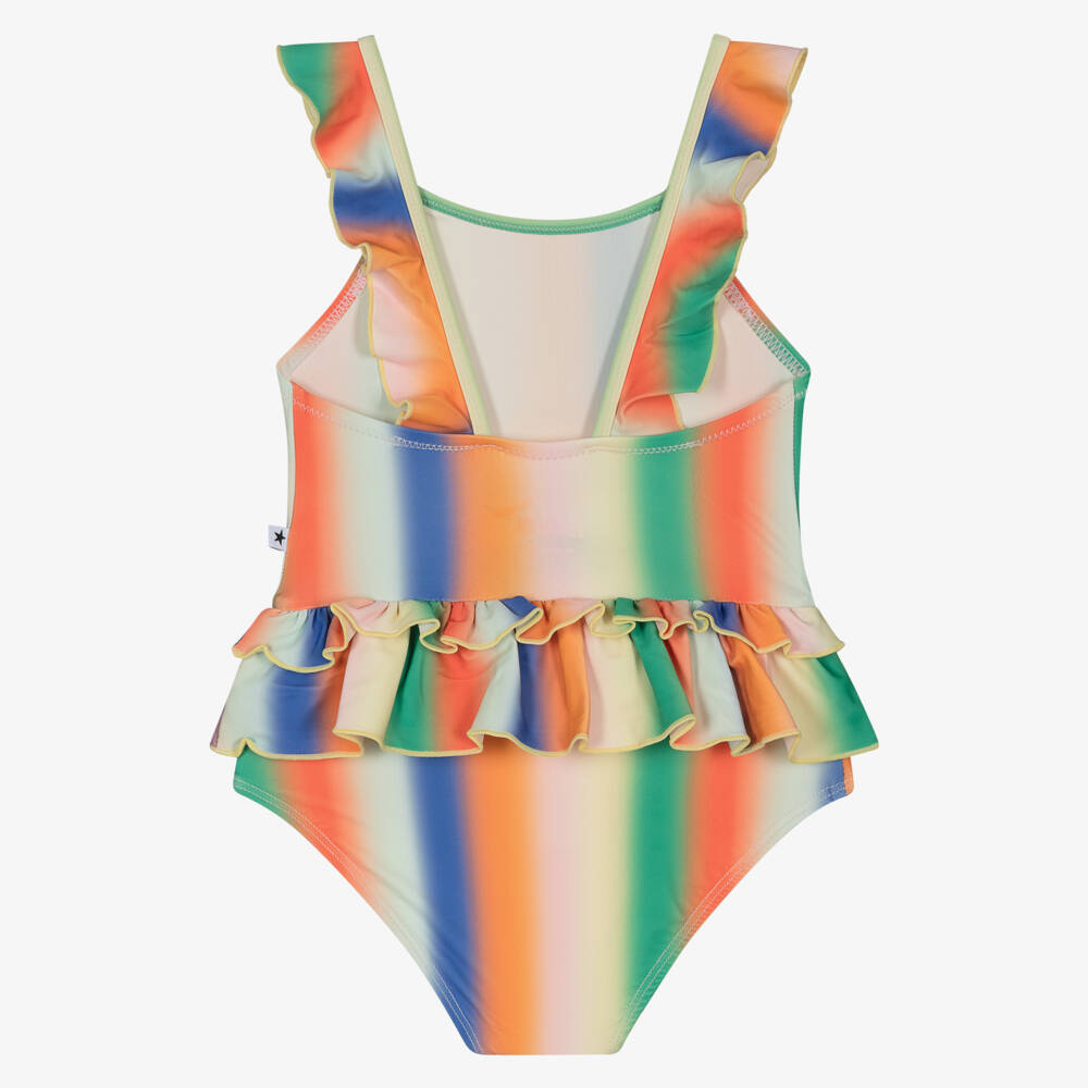 Molo-Girls Colorful Ruffle Swimsuit Delight | Childrensalon Outlet