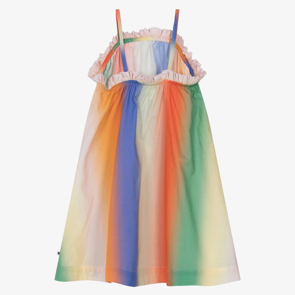 Molo-Платье макси из хлопка с радужными полосками для девочек | Childrensalon Outlet
