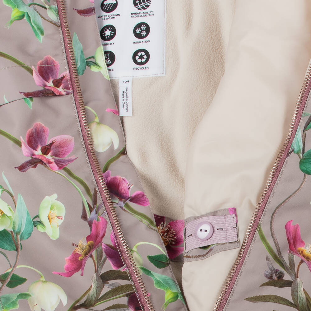 Molo-Girls Creamy Blossoms Snow Attire | Childrensalon Outlet