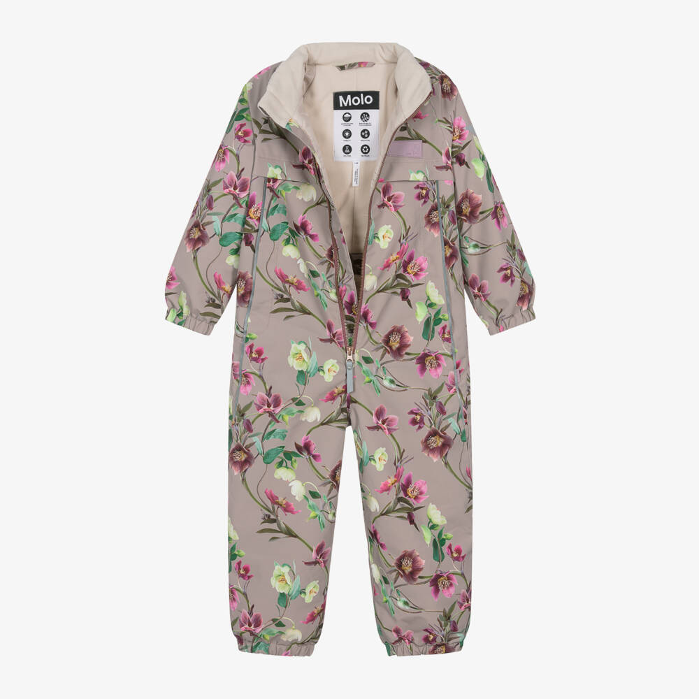 Molo-Girls Creamy Blossoms Snow Attire | Childrensalon Outlet