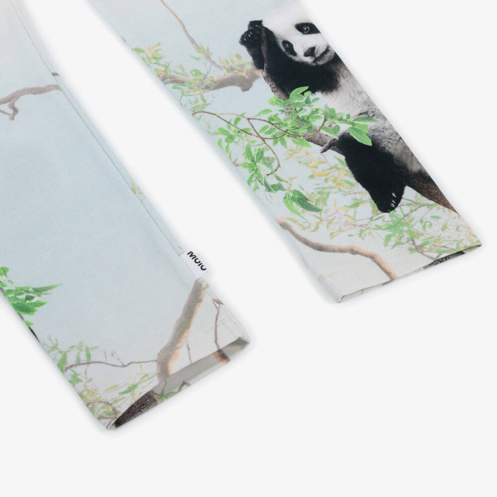 Molo-Girls Creamy Panda Print Leggings | Childrensalon Outlet