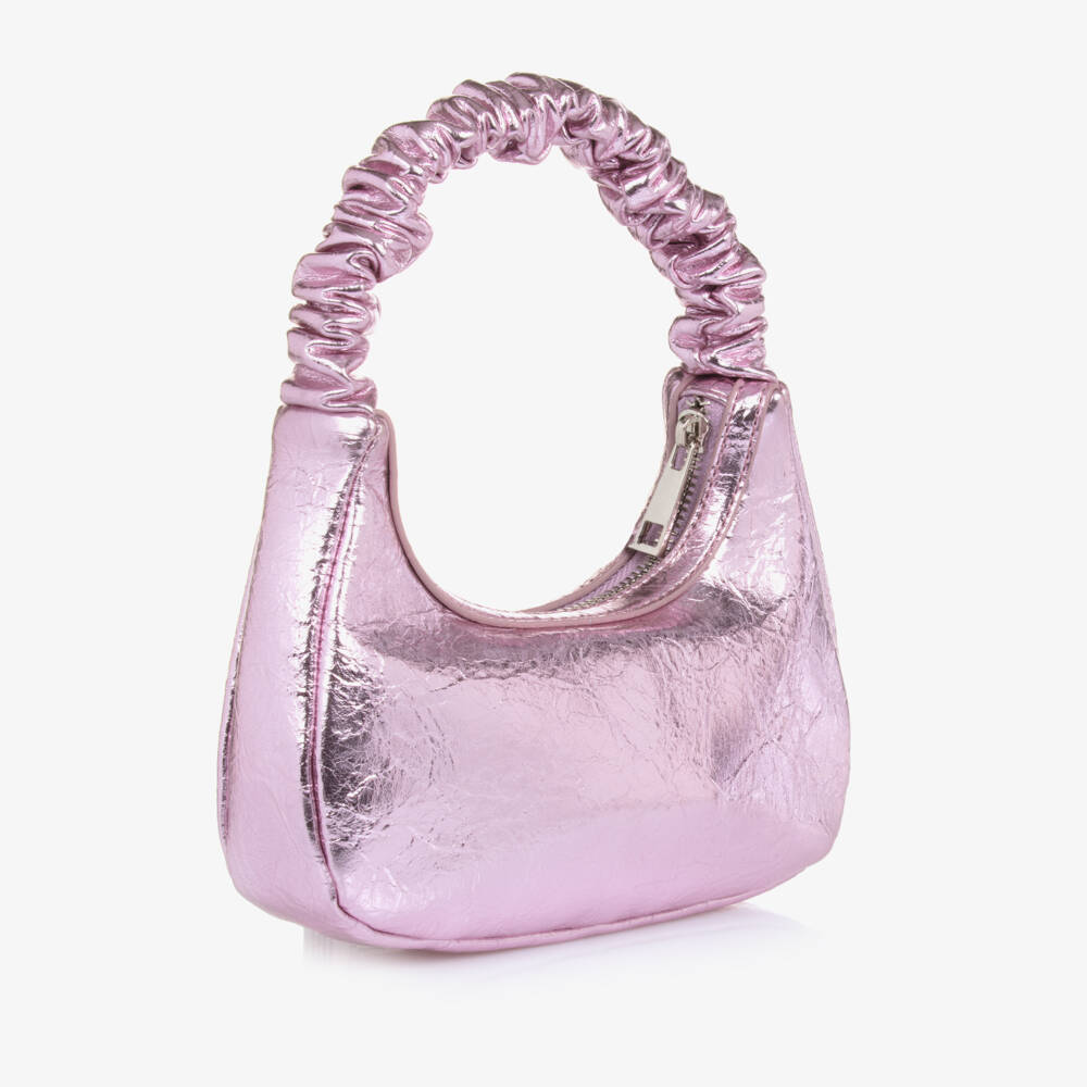 Molo-Girls Crinkled Pink Mini Bag | Childrensalon Outlet