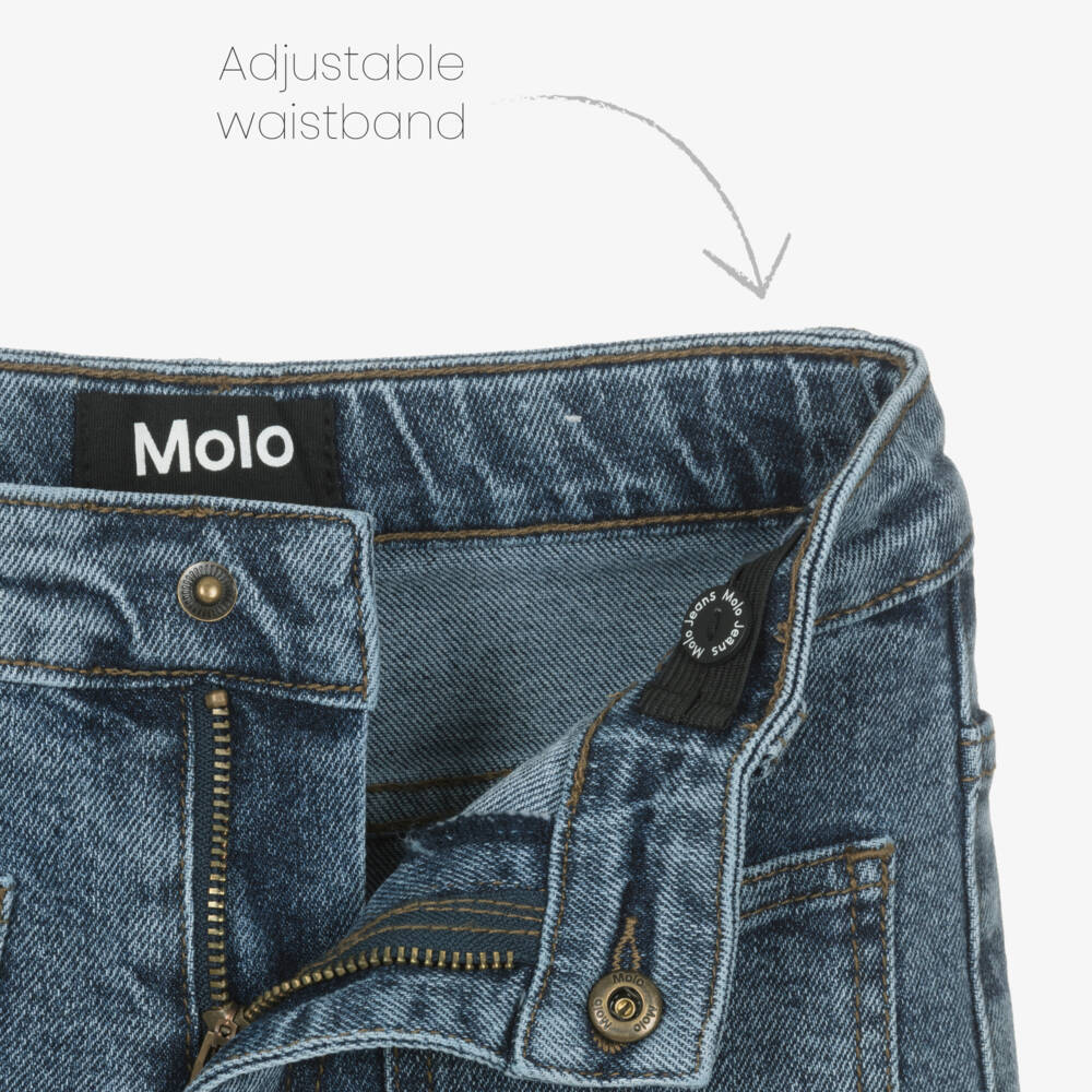 Molo-جينز بأرجل واسعة دنيم لون أزرق للبنات | Childrensalon Outlet