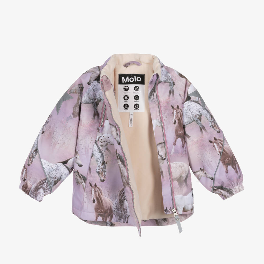 Molo-Girls Dreamy Horse Insulated Jacket | Childrensalon Outlet