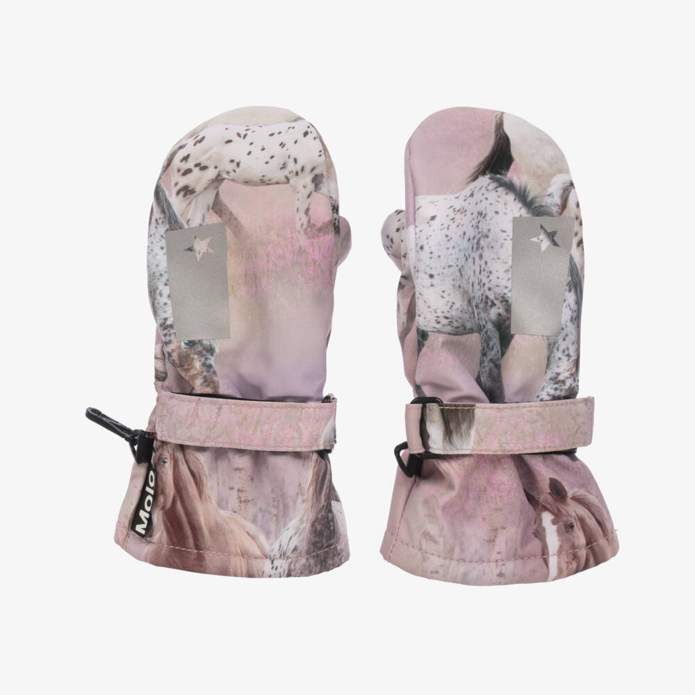 Molo-Girls Dreamy Horses Winter Mittens | Childrensalon Outlet
