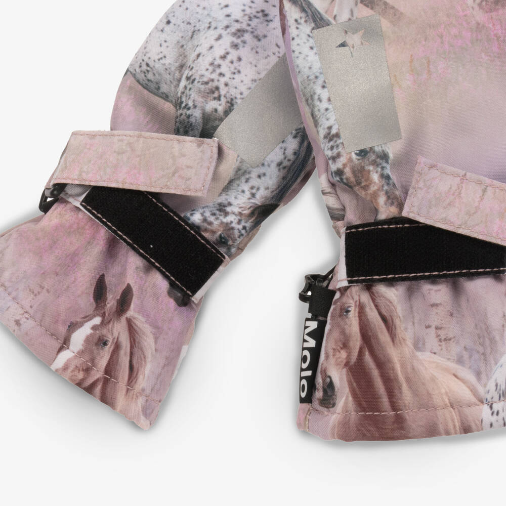 Molo-Girls Dreamy Horses Winter Mittens | Childrensalon Outlet