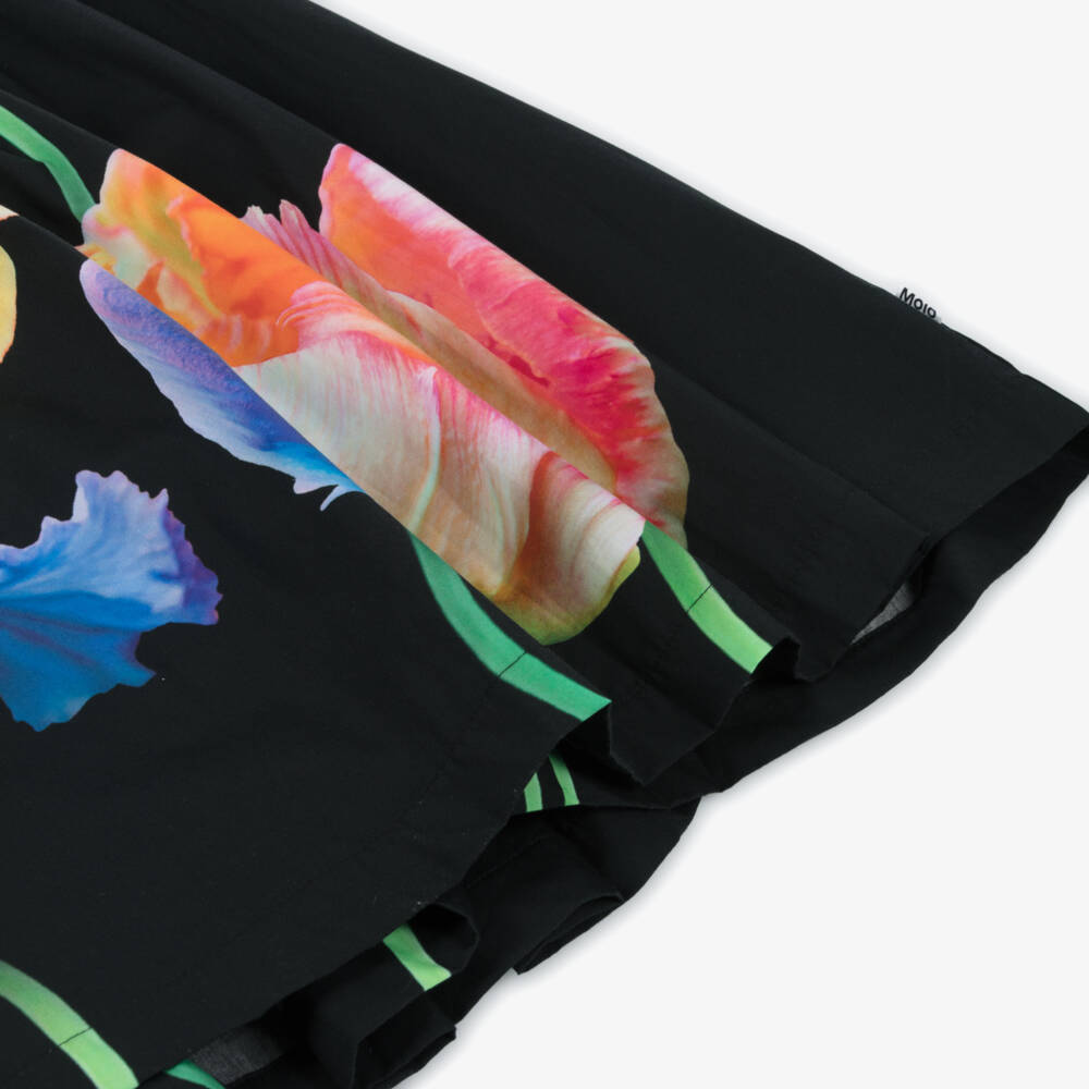 Molo-Элегантное черное платье с цветочным узором для девочек | Childrensalon Outlet