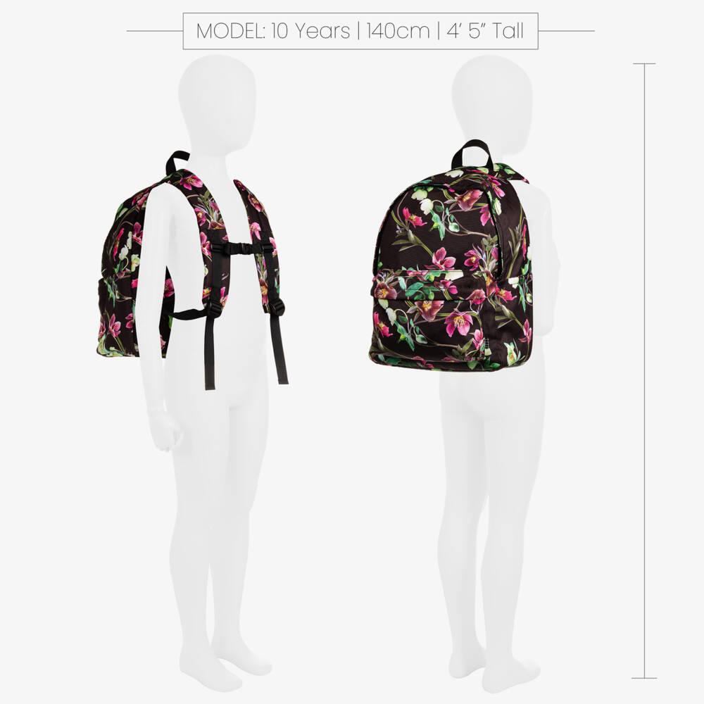 Molo-Girls Elegant Midnight Bloom Backpack | Childrensalon Outlet