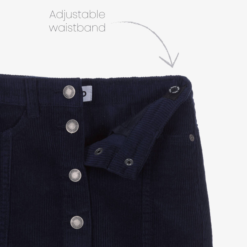 Molo-Элегантная синяя юбка из вельвета для девочек | Childrensalon Outlet