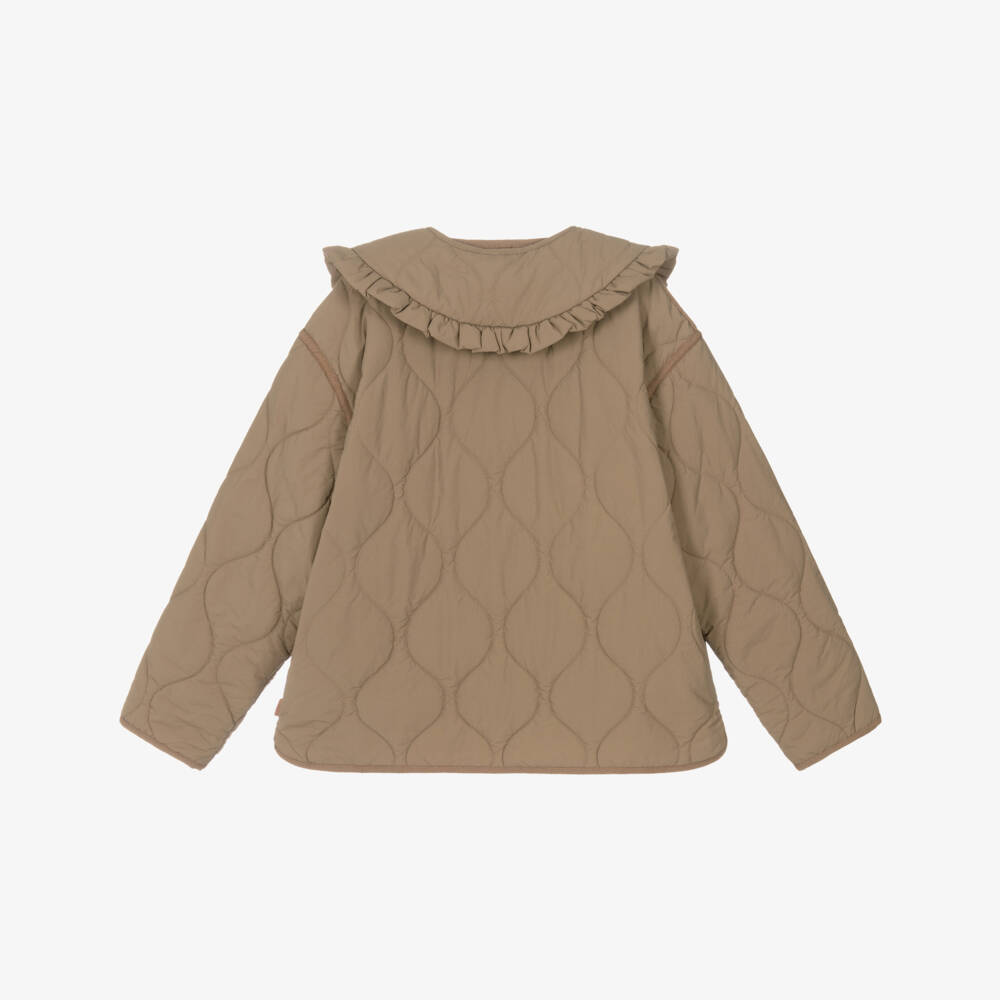 Molo-Girls Elegant Sandalwood Quilted Coat | Childrensalon Outlet