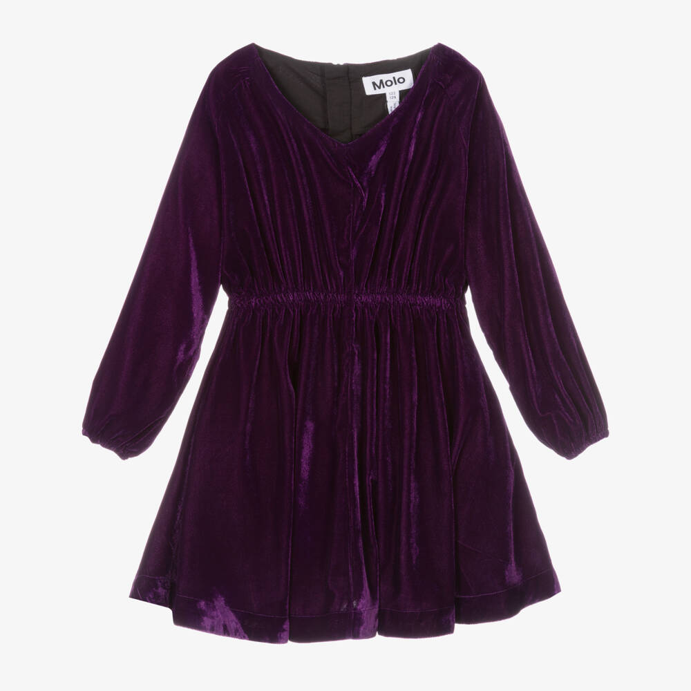 Molo-Girls Elegant Velvet Skater Dress | Childrensalon Outlet