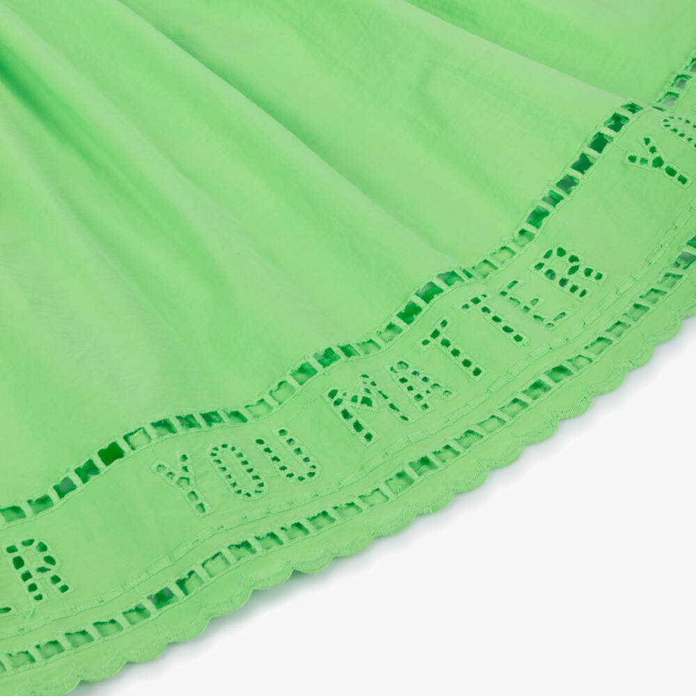 Molo-فستان صيفي قطني زمردي للبنات | Childrensalon Outlet