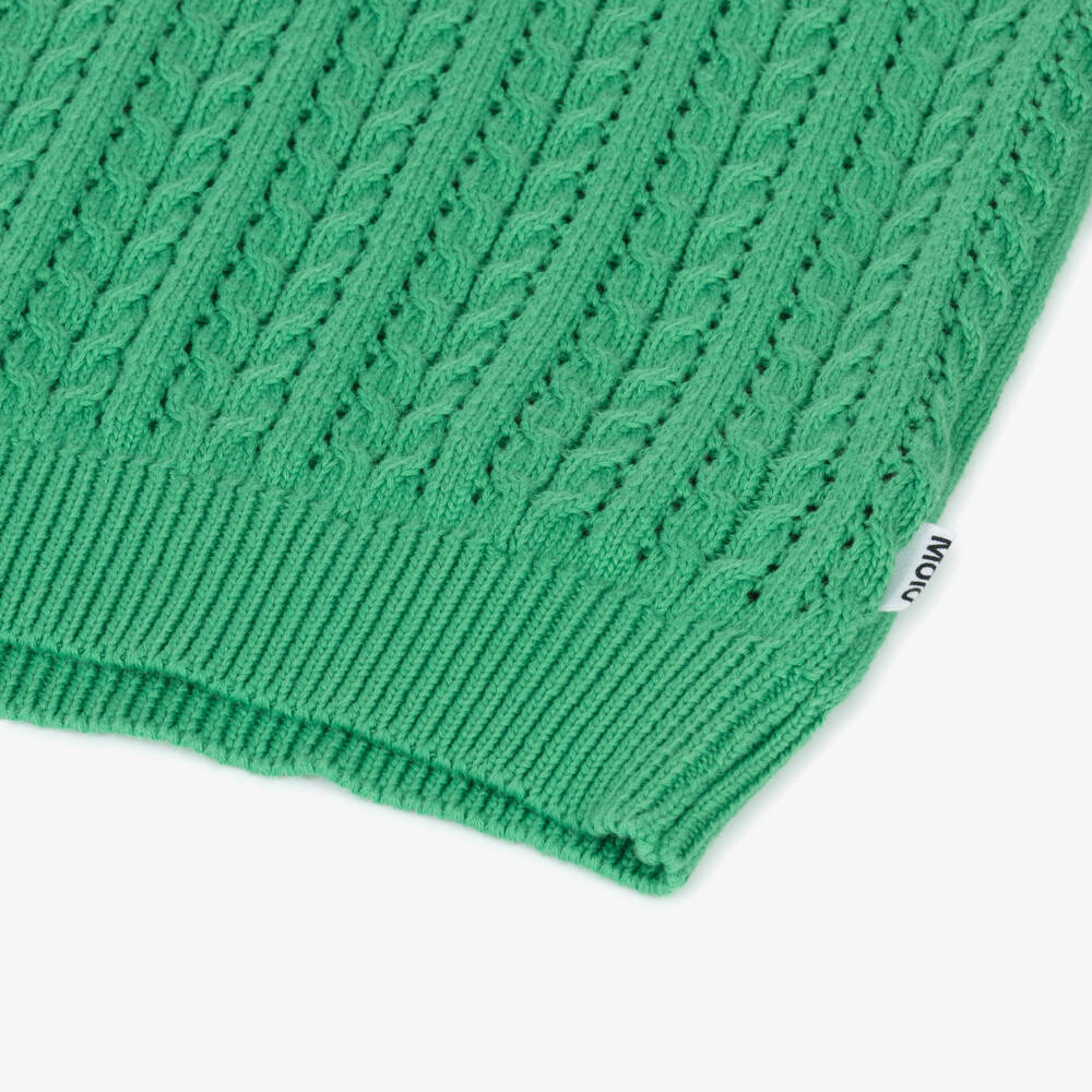 Molo-Girls Emerald Knit Polo Sweater | Childrensalon Outlet