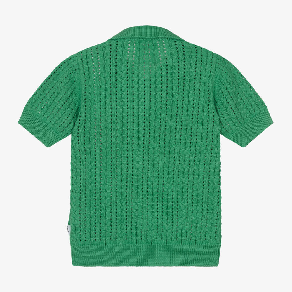 Molo-Girls Emerald Knit Polo Sweater | Childrensalon Outlet