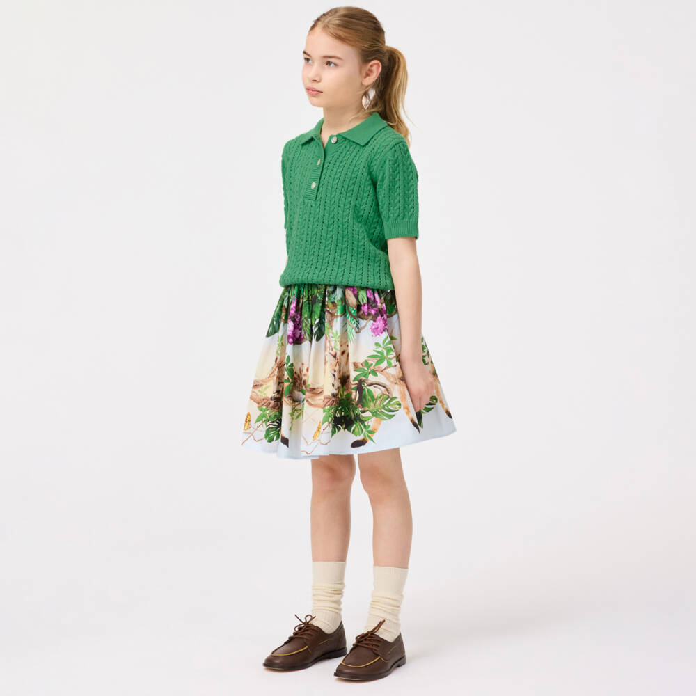 Molo-Girls Emerald Knit Polo Sweater | Childrensalon Outlet