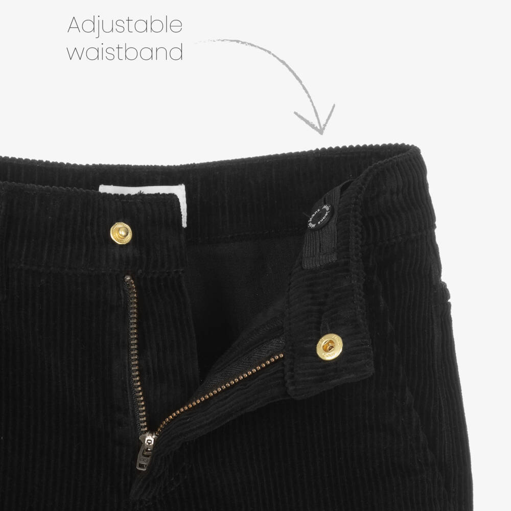 Molo-Girls Flared Black Corduroy Trousers | Childrensalon Outlet