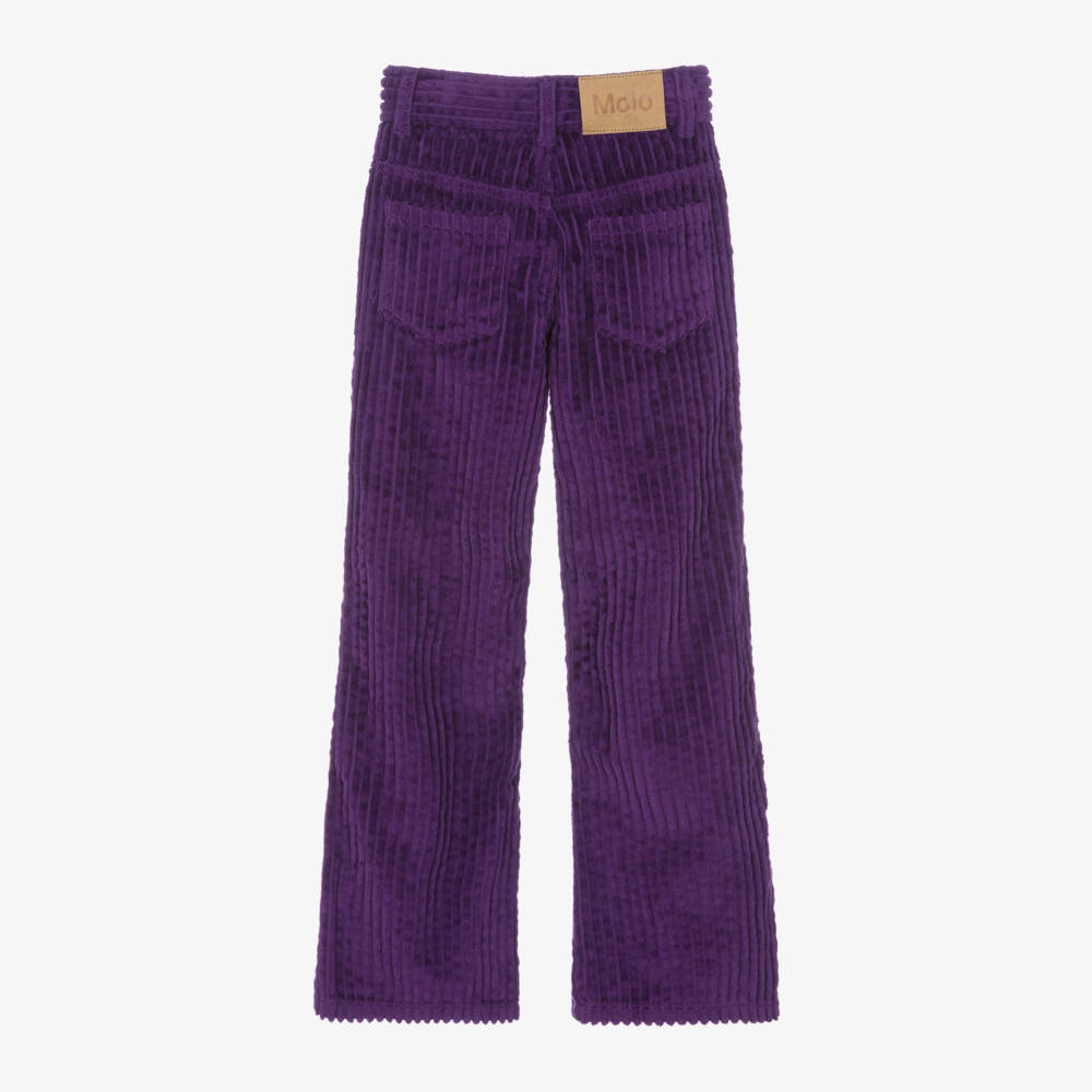 Molo-Girls Flared Purple Cord Trousers | Childrensalon Outlet