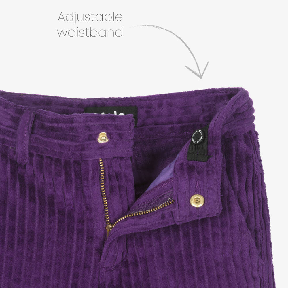 Molo-Girls Flared Purple Cord Trousers | Childrensalon Outlet