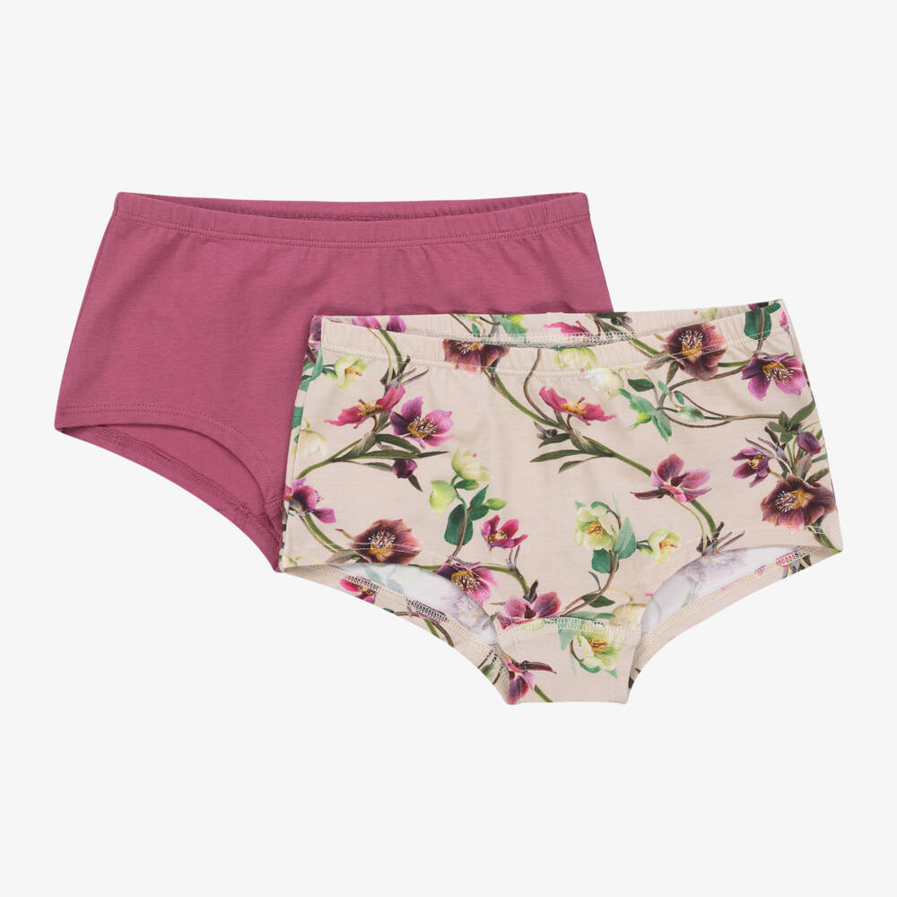 Molo-Girls Floral Cotton Briefs Duo | Childrensalon Outlet