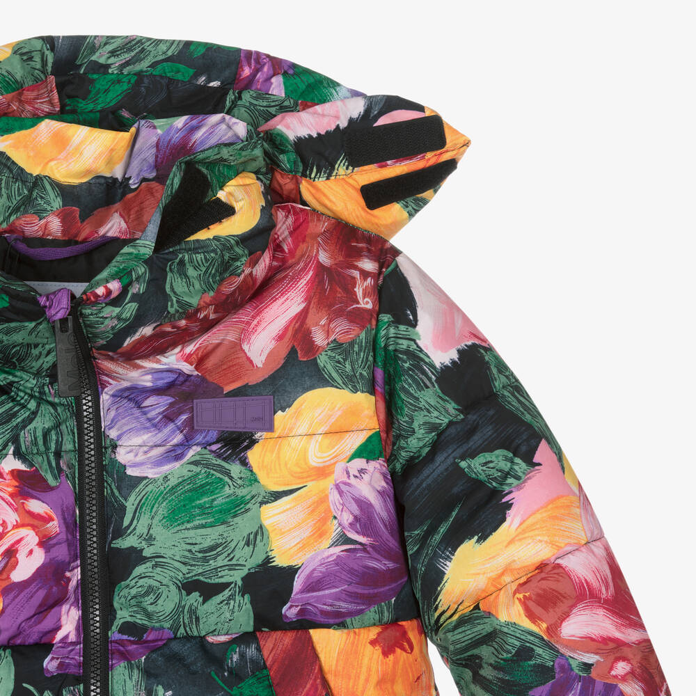 Molo-Girls Floral Puffer Coat | Childrensalon Outlet