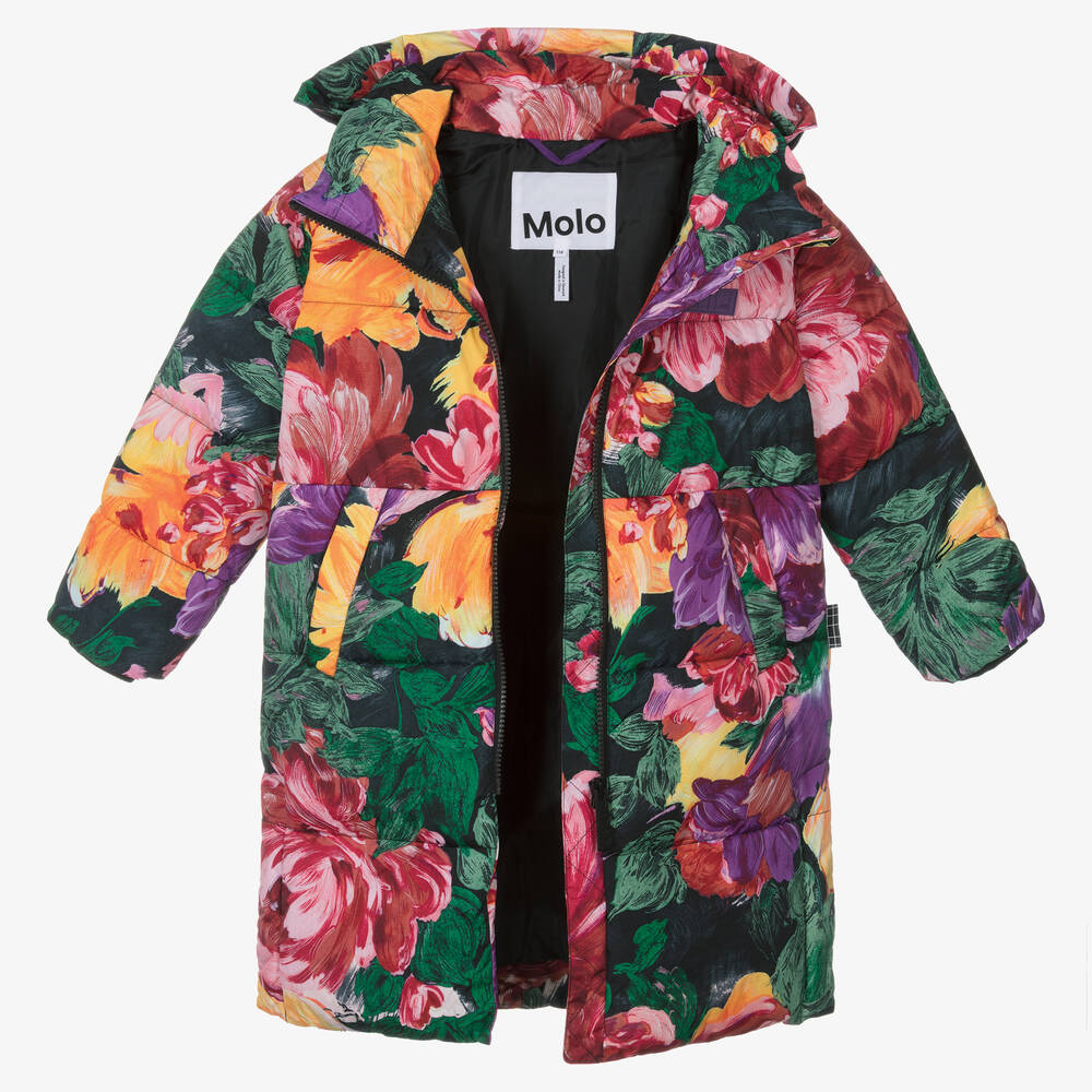 Molo-Girls Floral Puffer Coat | Childrensalon Outlet
