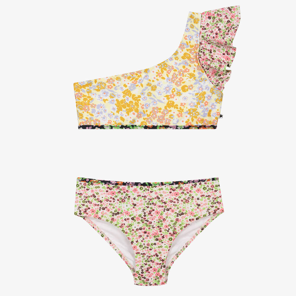 Molo - Girls Floral Ruffle Bikini (UPF50+) | Childrensalon